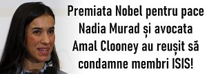Nadia Murad, partenera cu avocat Amal Clooney